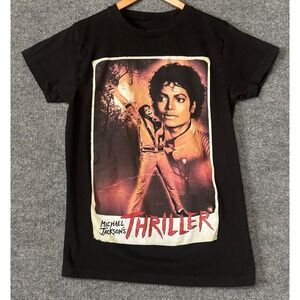 Michael Jackson Thriller Graphic T-Shirt Women's Small Black